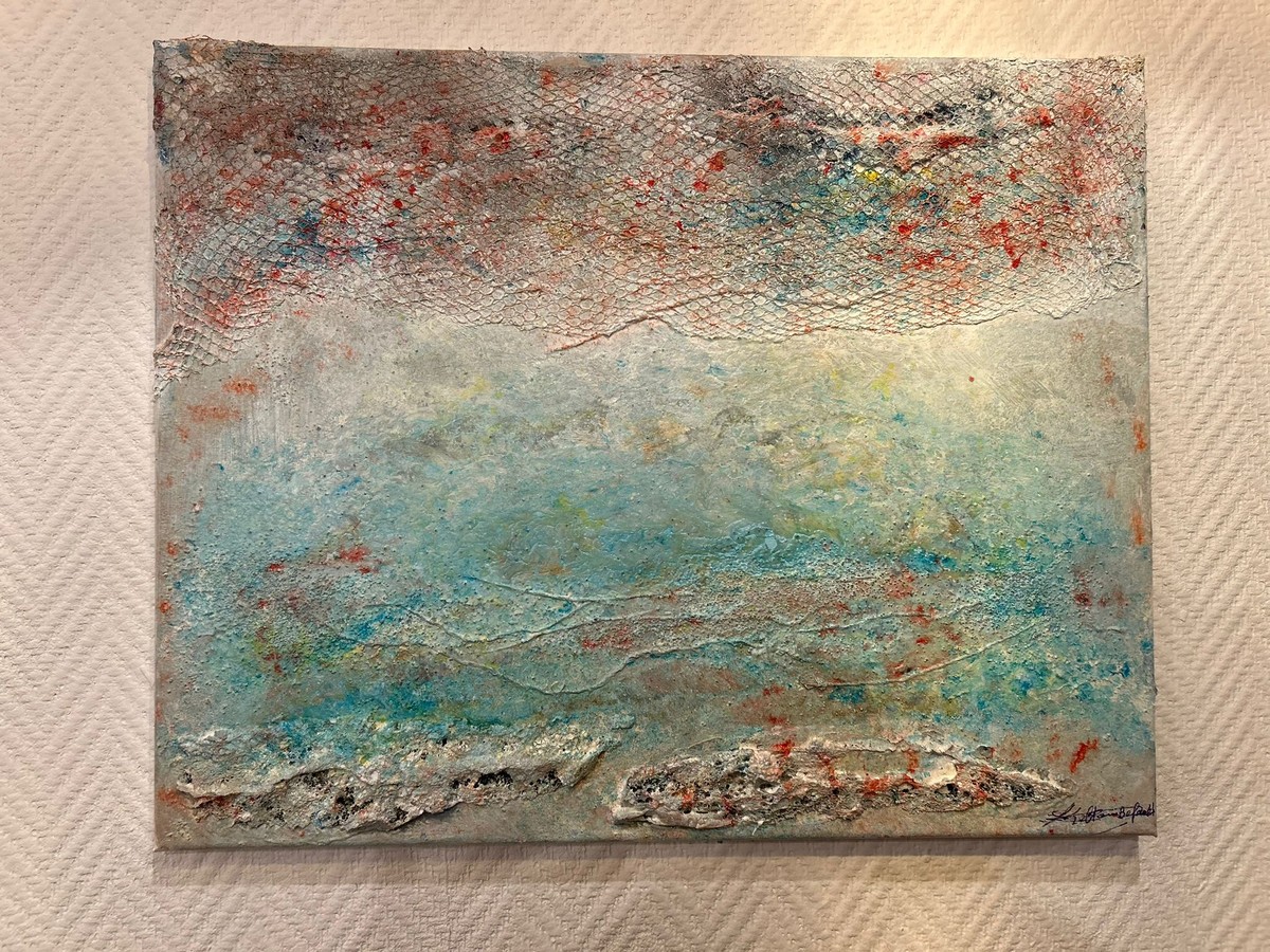 Écume Silencieux — Tableau art contemporain textural par Keltoum