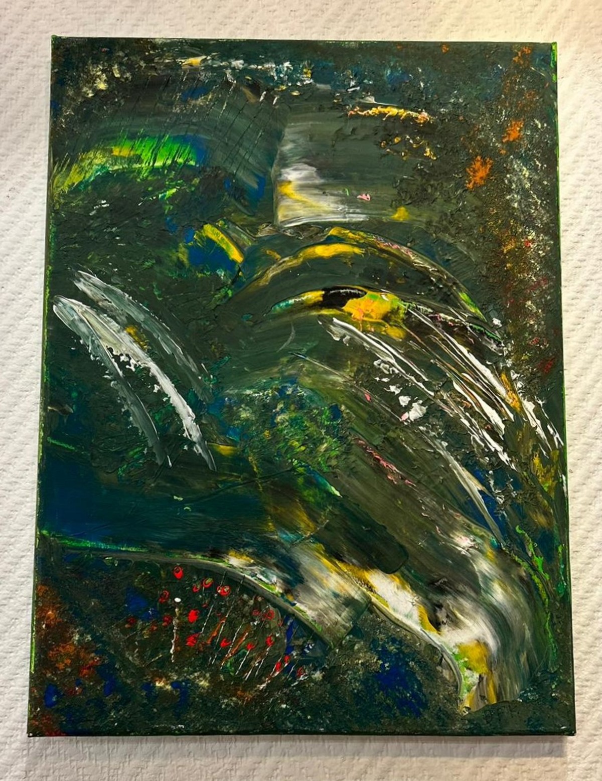 Éveil Nocturne — Tableau art contemporain textural par Keltoum