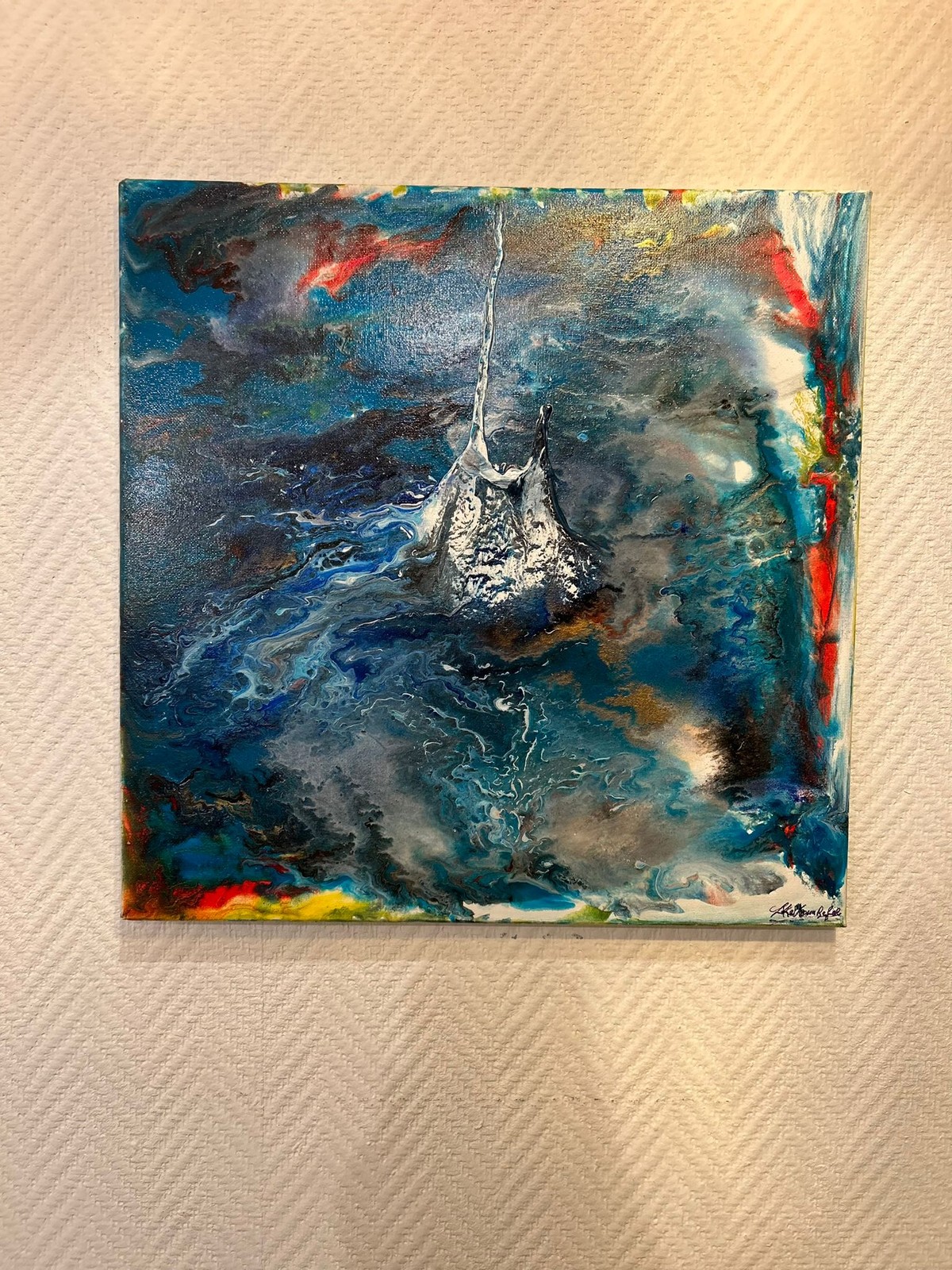 Murmure Aquatique — Tableau art contemporain textural par Keltoum