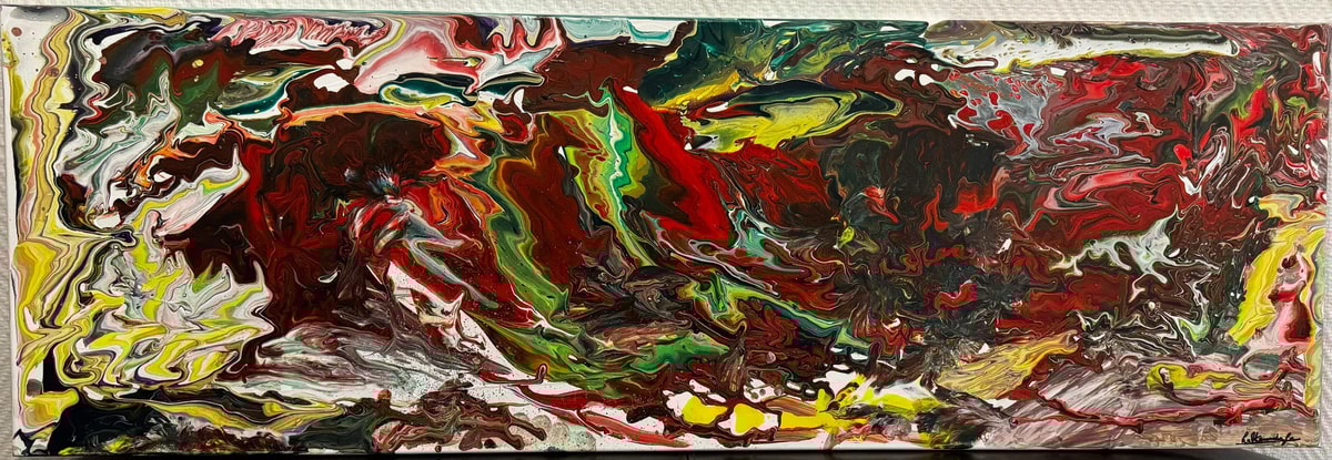 Rivière de Feu — Tableau art contemporain textural par Keltoum