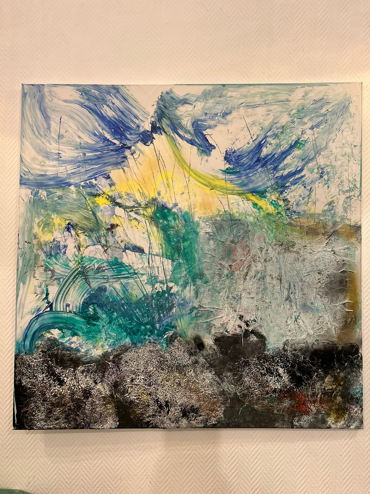 Souffle de la Montagne — Tableau art contemporain textural par Keltoum